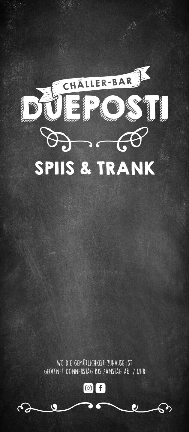 Speise- & Getränkekarte