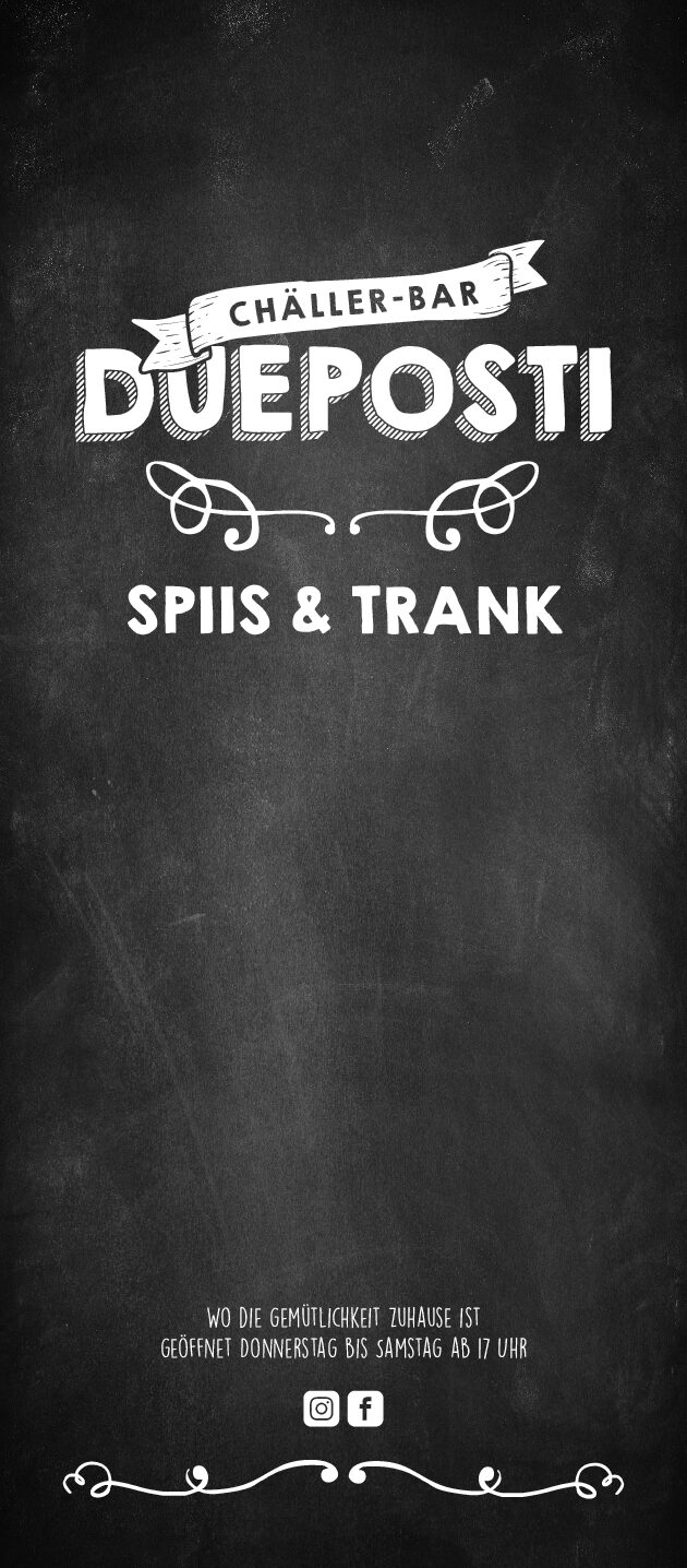 Speise- & Getränkekarte
